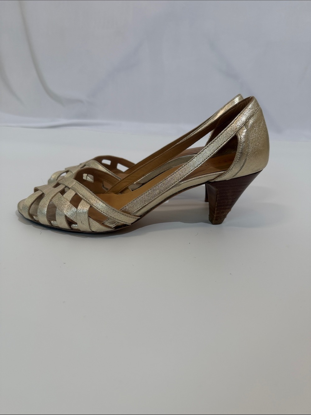 Sezane Monroe Sandals Gold Metallic Size 39 - Picture 3 of 10